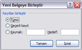 Ms Word 2007de Adres Mektup Birleştirme İşlemleri
