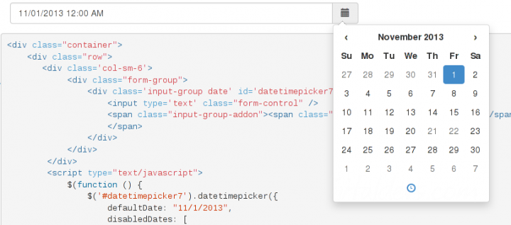 Bootstrap Takvim Seçtiricisi (Datetime Picker)